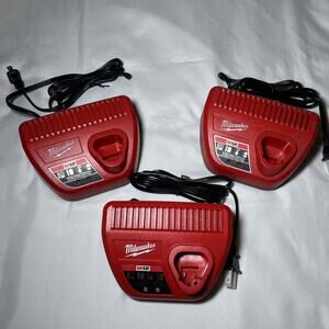LOT OF 3 Milwaukee M12 Battery Chargers 48-59-2401 Genuine OEM Chargers New